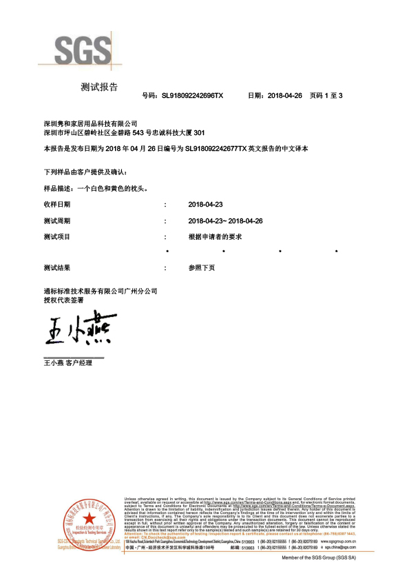 SGS护颈磁疗枕头中文